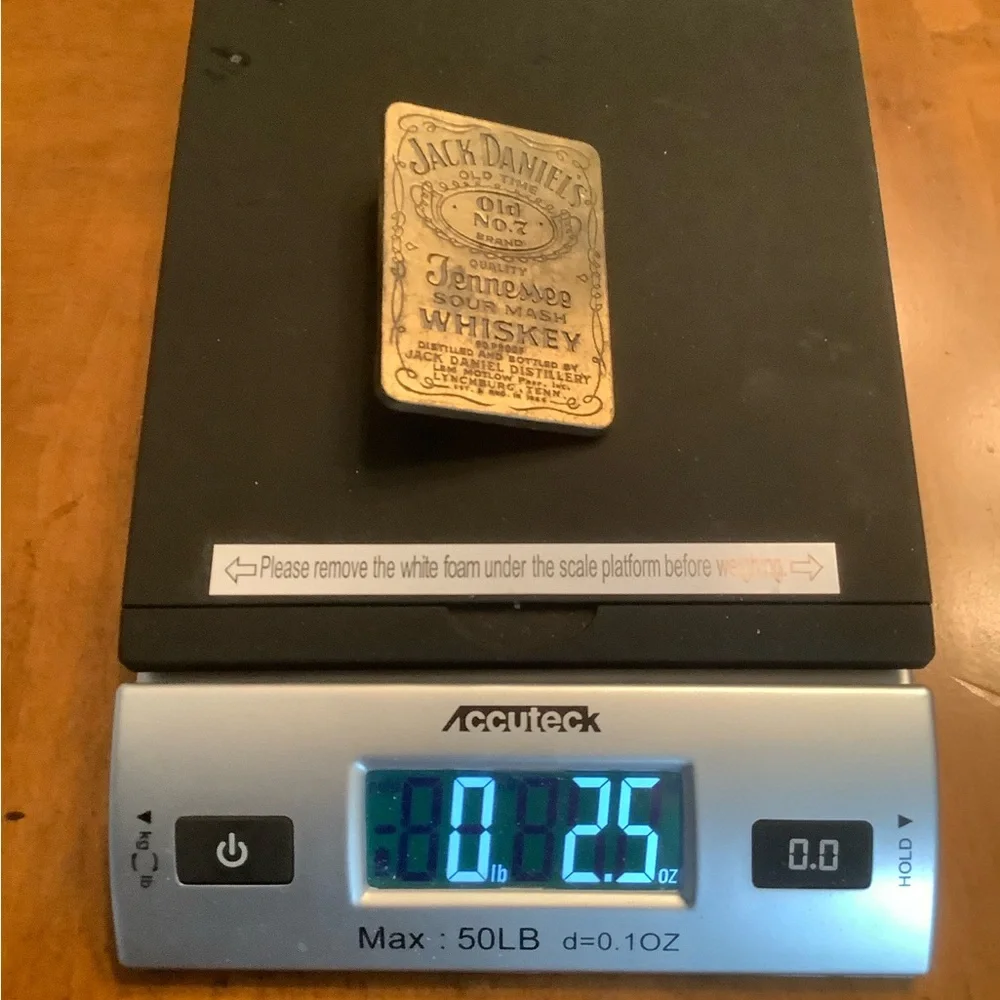 Rare Vintage Jack Daniels Old Time No. 7 Belt Buckle